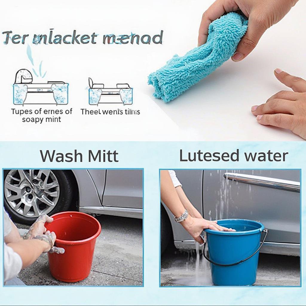 Washing a car with the correct technique