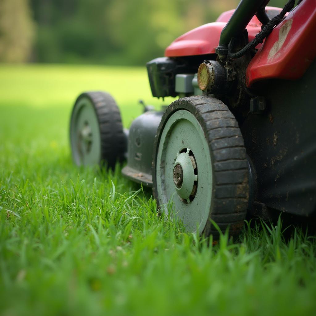 Proper mowing techniques are crucial for a healthy lawn.