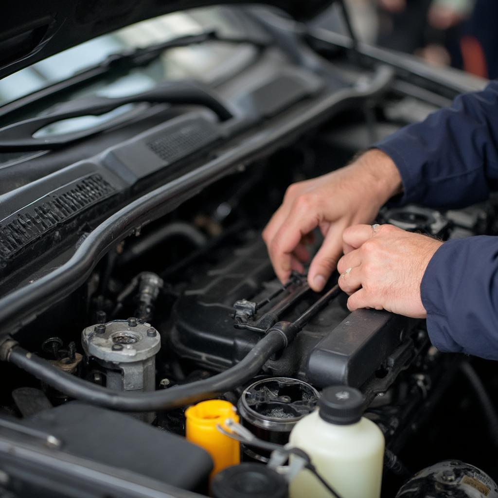 Reassembling a Restored Car's Engine Bay