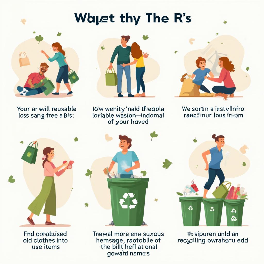 Practical examples of reducing, reusing, and recycling