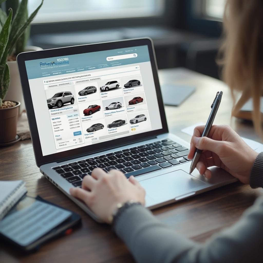 Researching car prices online