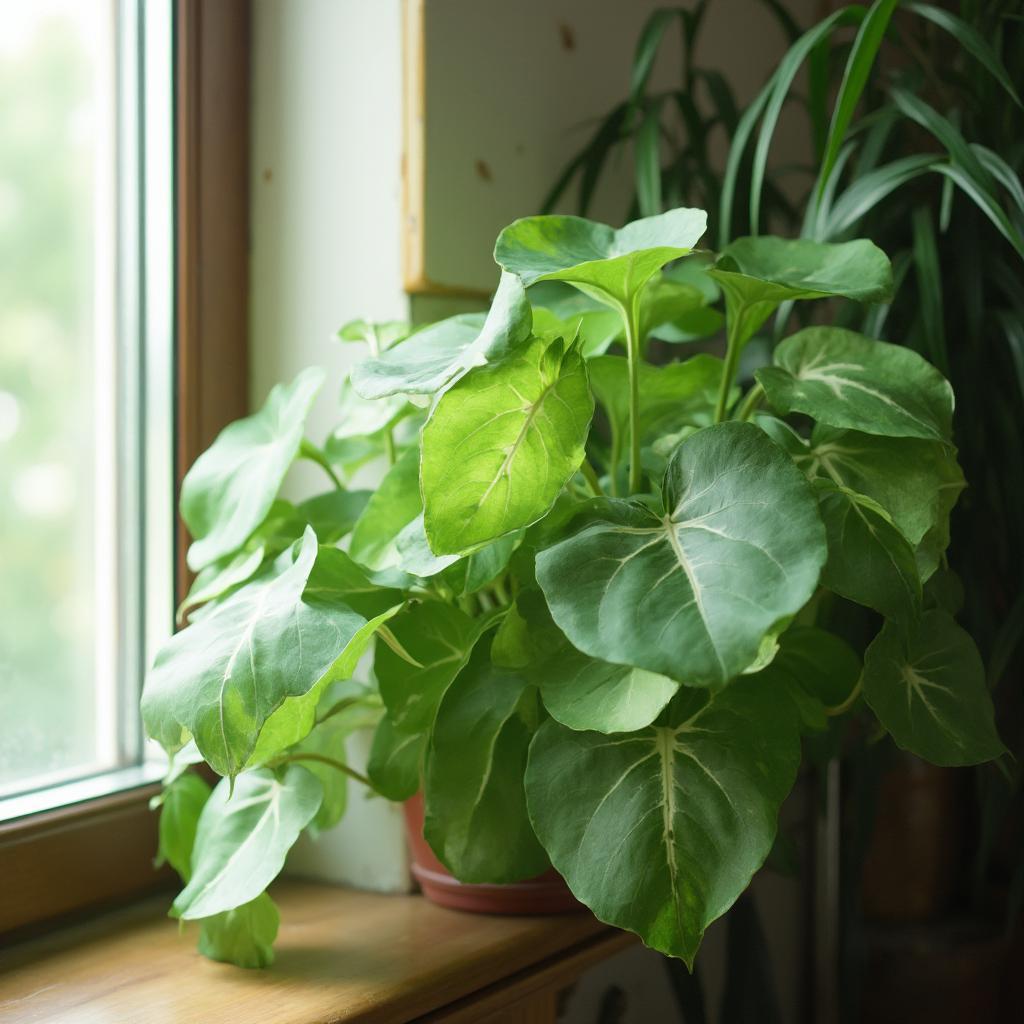 Satin Pothos thriving in bright, indirect light