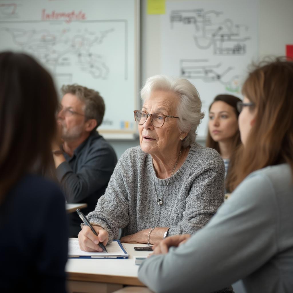 Senior Taking Defensive Driving Course