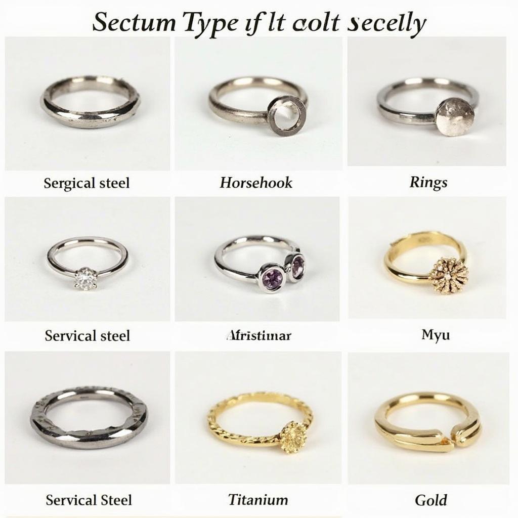 Different Types of Septum Piercing Jewelry