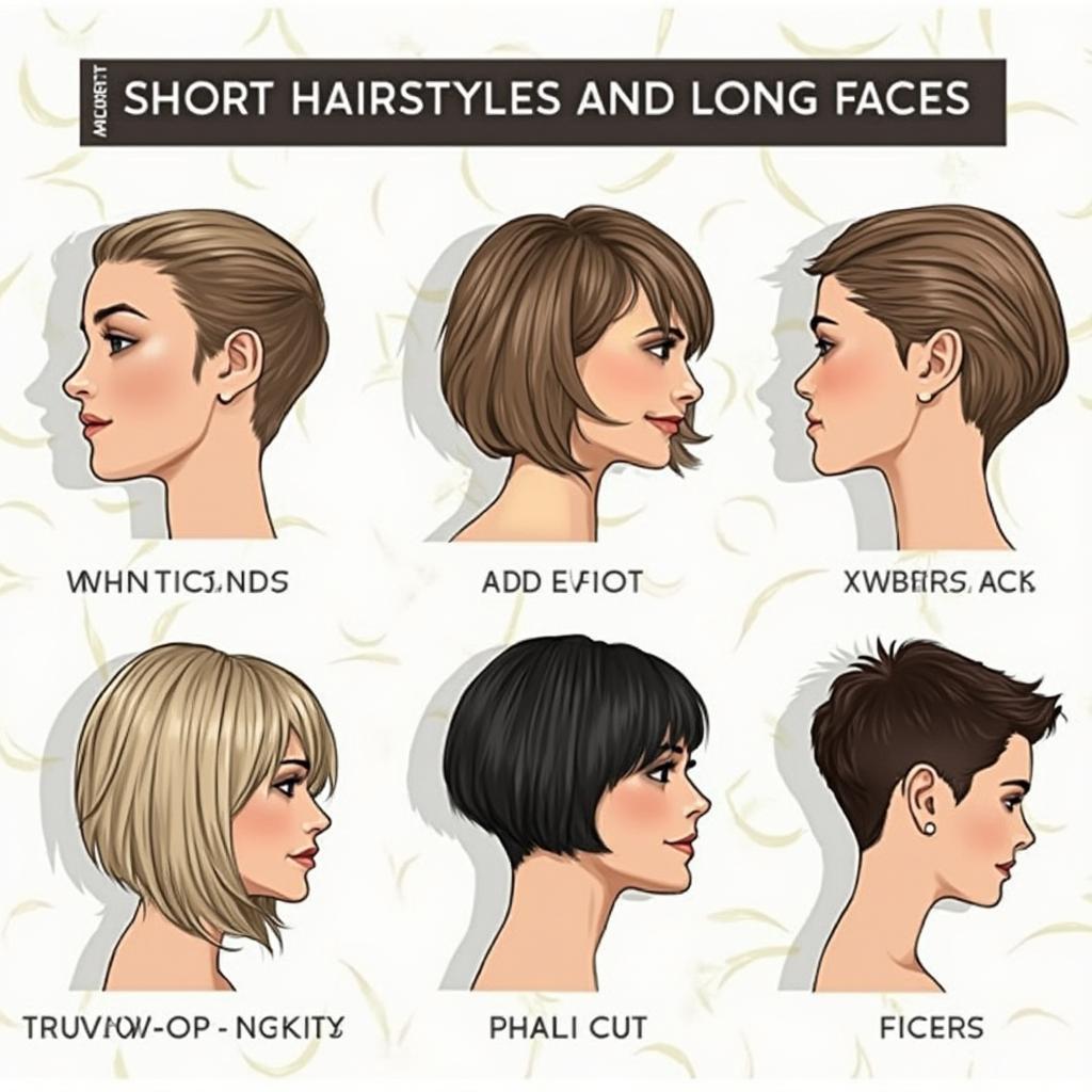 Short and chic hairstyles for long faces