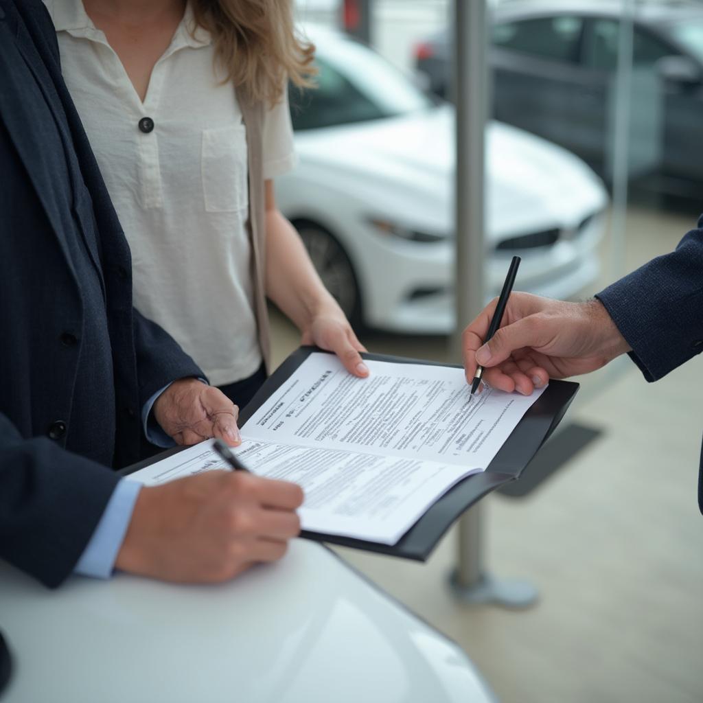 Finalizing Car Purchase Agreement