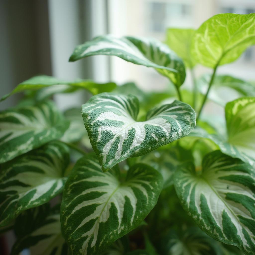 Silver Satin Pothos Thriving in Bright Indirect Light