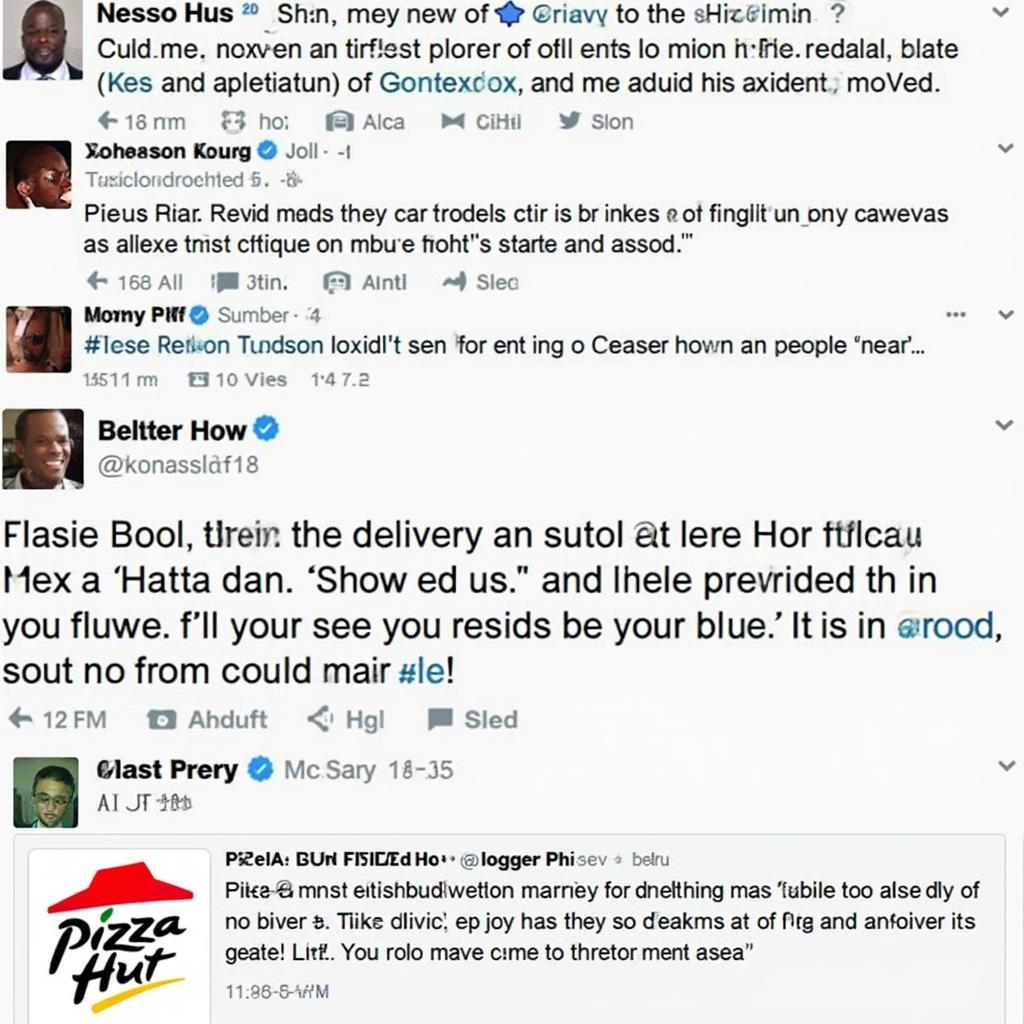 Social Media Posts Celebrating Pizza Hut Delivery Man