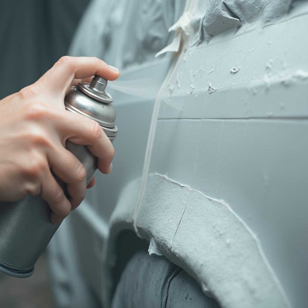 Applying Spray Paint to Car with Proper Technique