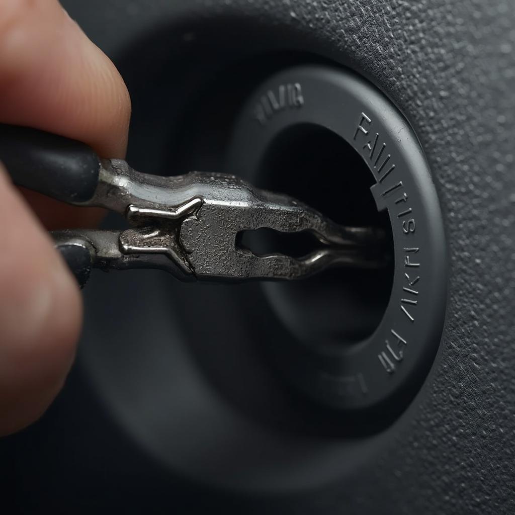 Removing a Stuck Car Charger Tip with Pliers