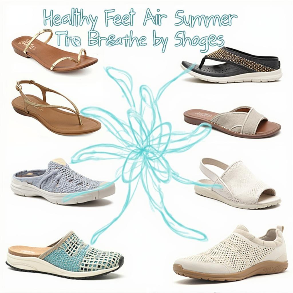 Breathable footwear for summer