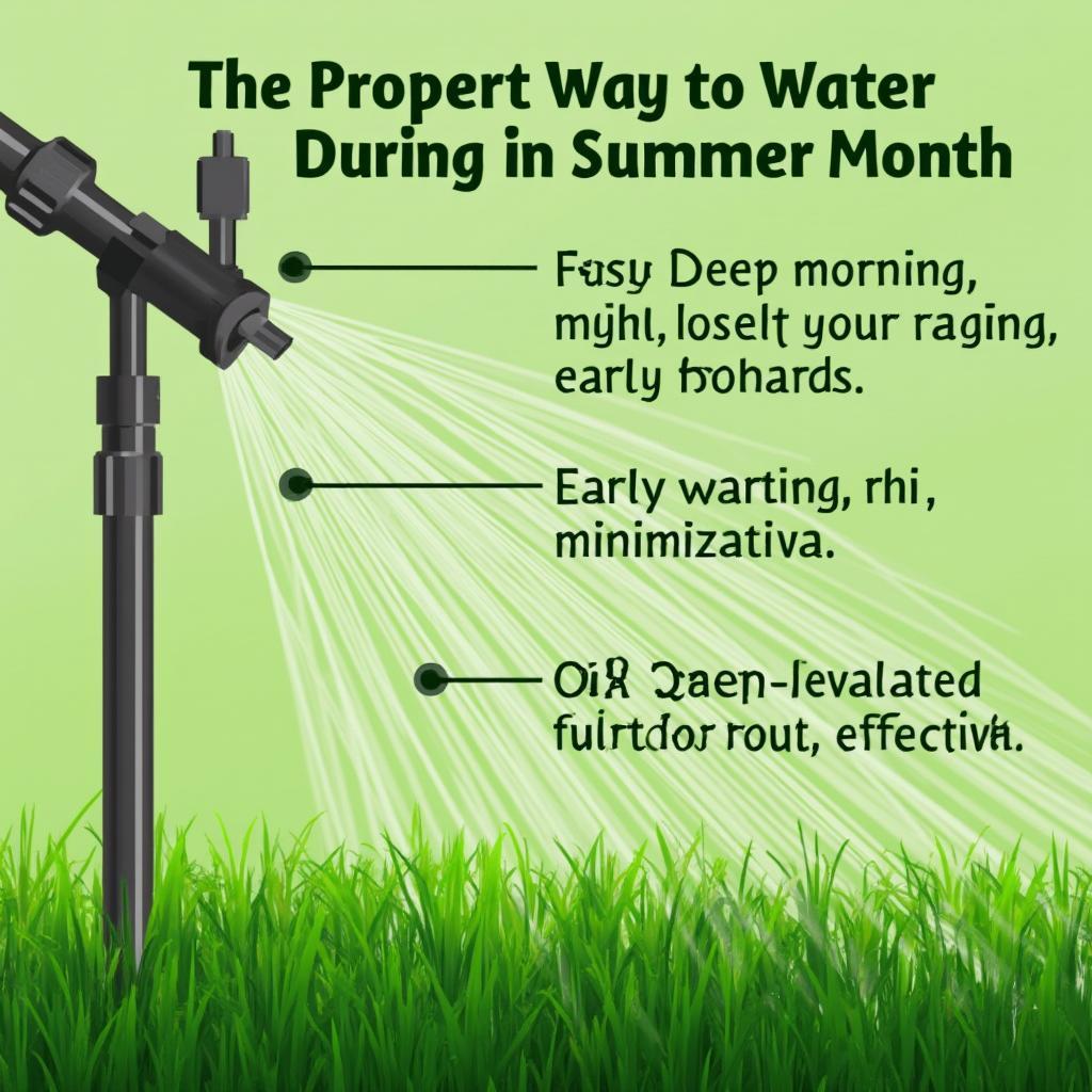 Watering Lawn in Summer