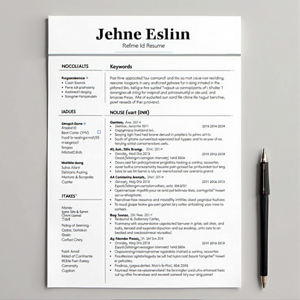 Tailored Resume Example for Career Fair