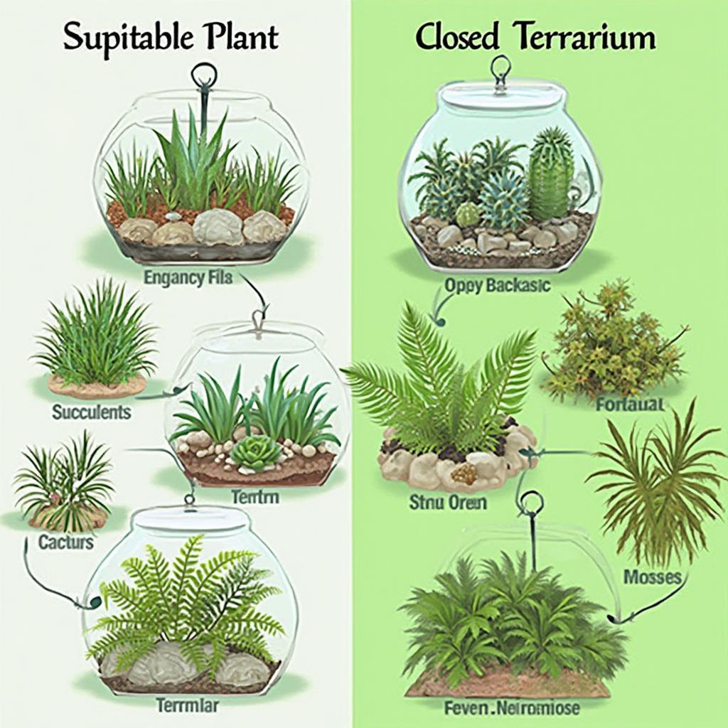 Choosing the Right Plants for Your Terrarium:  Open vs. Closed