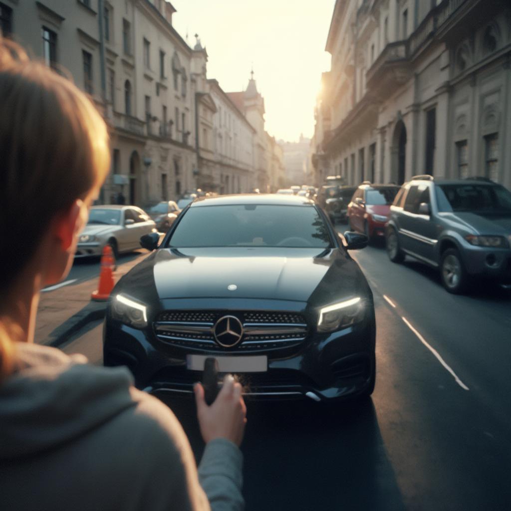 Test Driving a Car in Prague