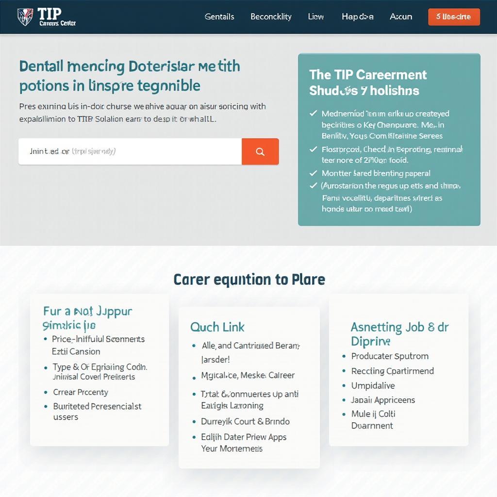 TIP Career Center Portal Homepage