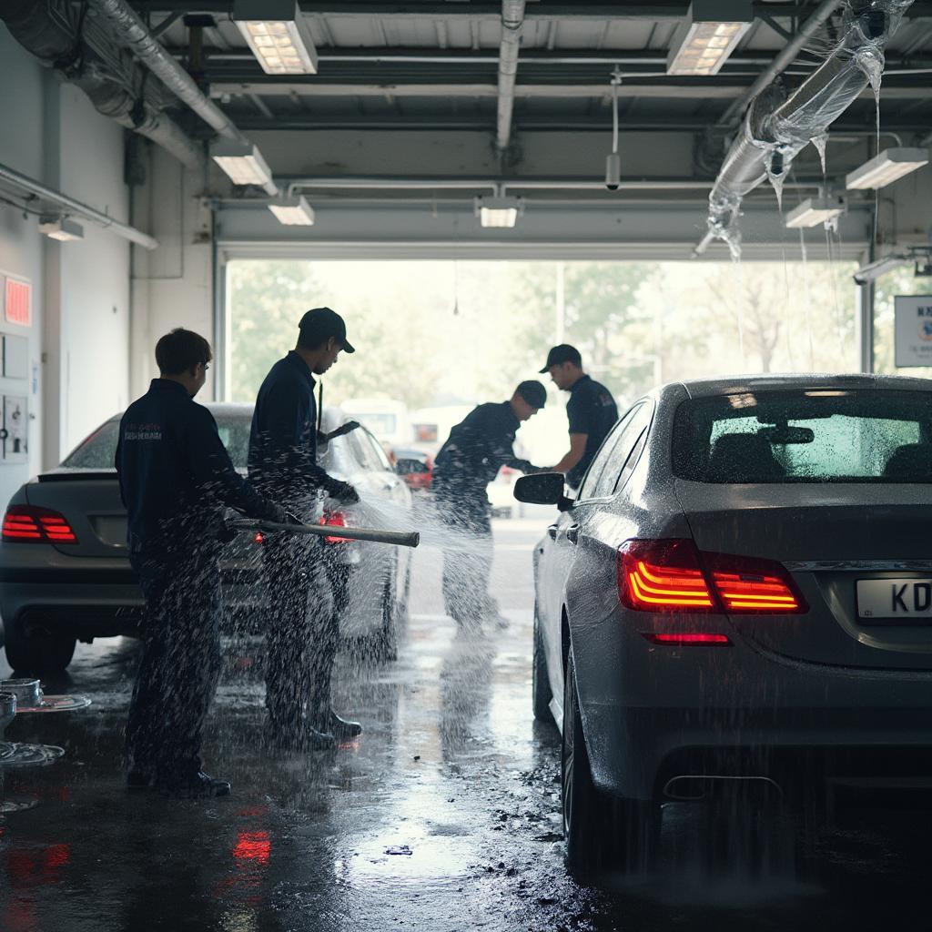 Tipping at a Busy Car Wash