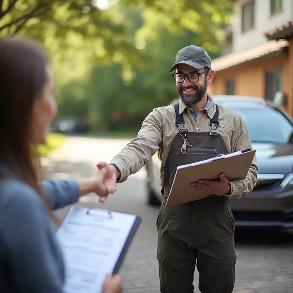 Tipping a Car Delivery Driver