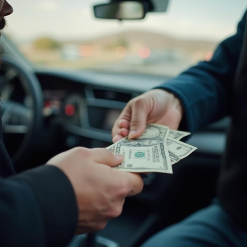 Tipping a Car Service Driver with Cash