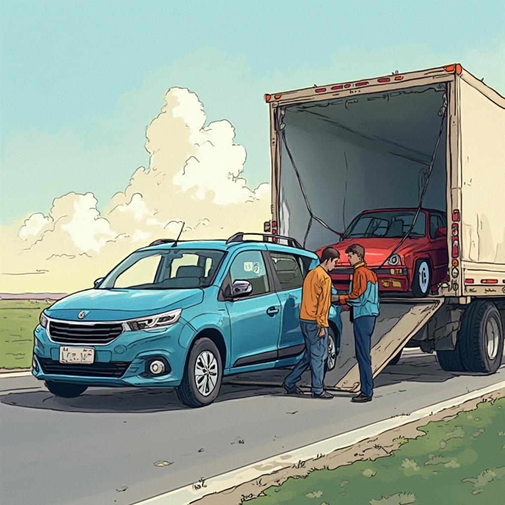 Tipping a Car Shipper for Long-Distance Transport