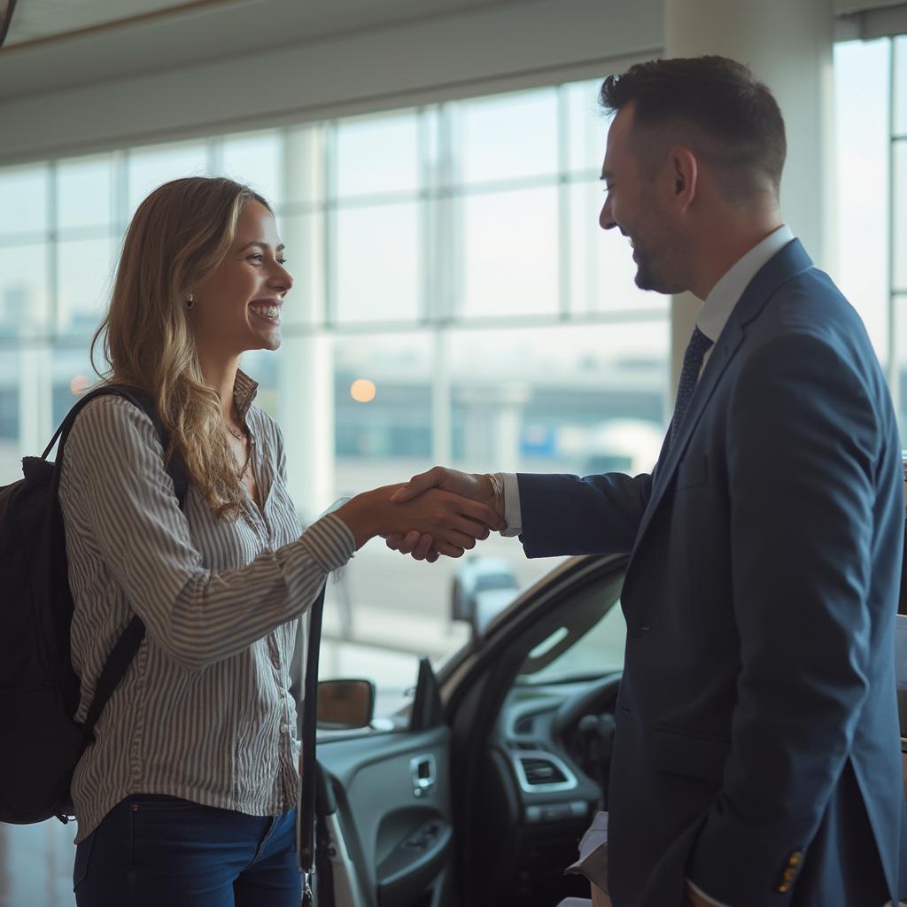 Tipping a hired car service driver at the airport