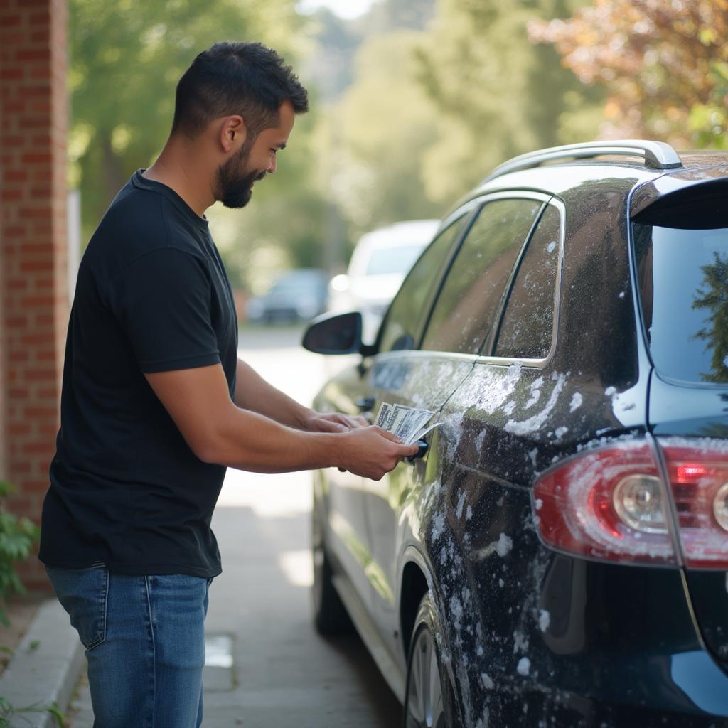 Tipping a Mobile Car Detailer at Home