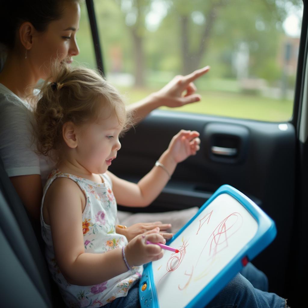 Entertaining toddler car activities and games for long journeys