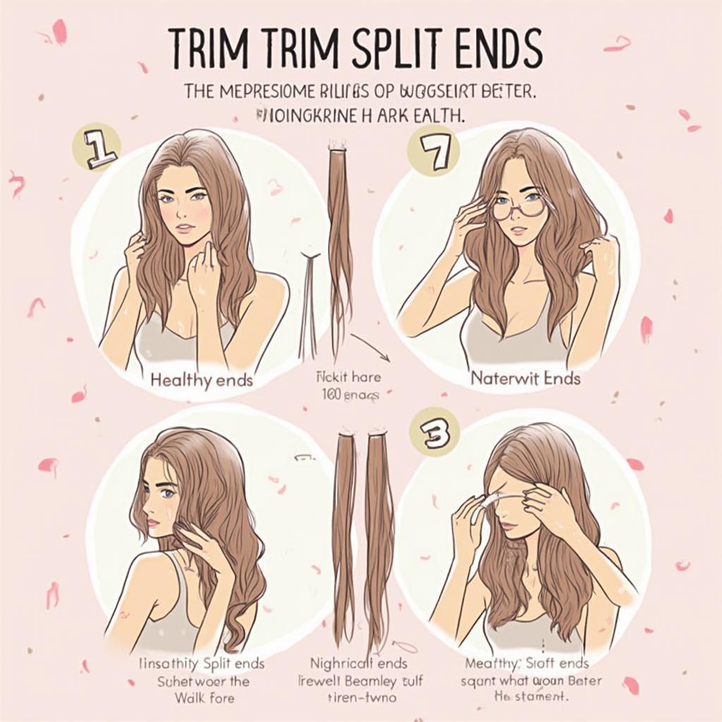 Trimming Split Ends to Encourage Healthy Hair Growth