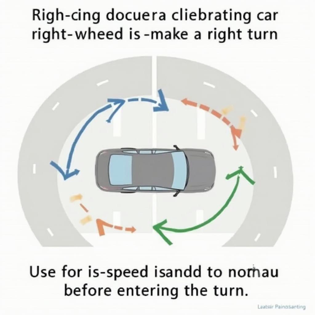 Illustrating the basic principles of turning a car