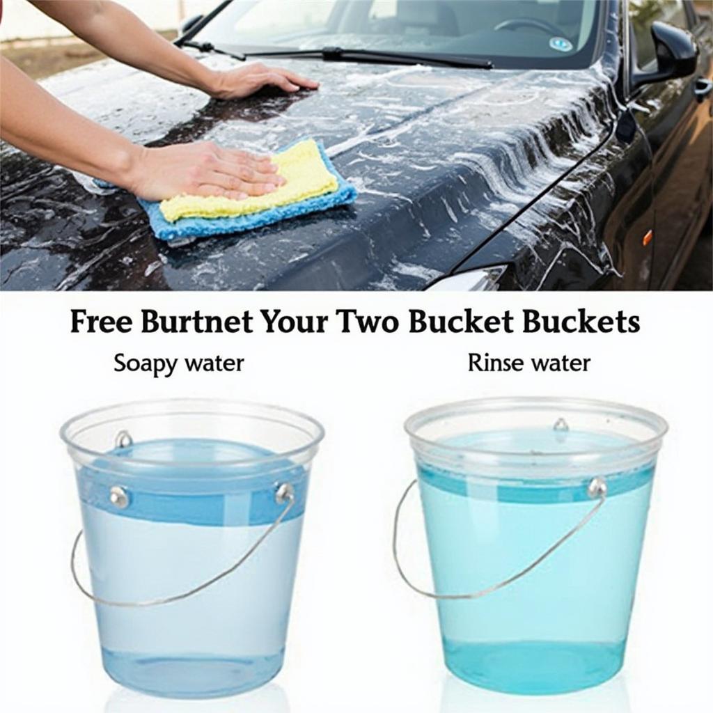 Two-Bucket Car Wash Method in Action