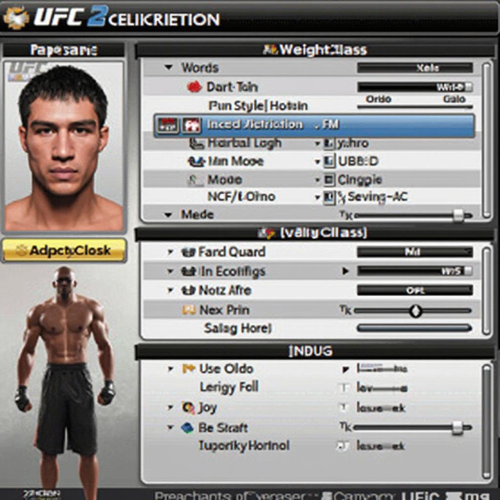 Creating a fighter in UFC 2010