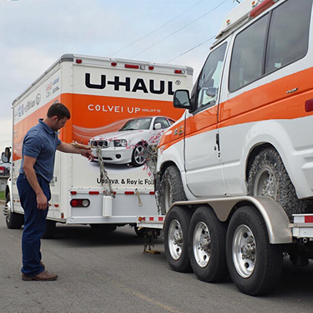 Checking U-Haul and Trailer Connection