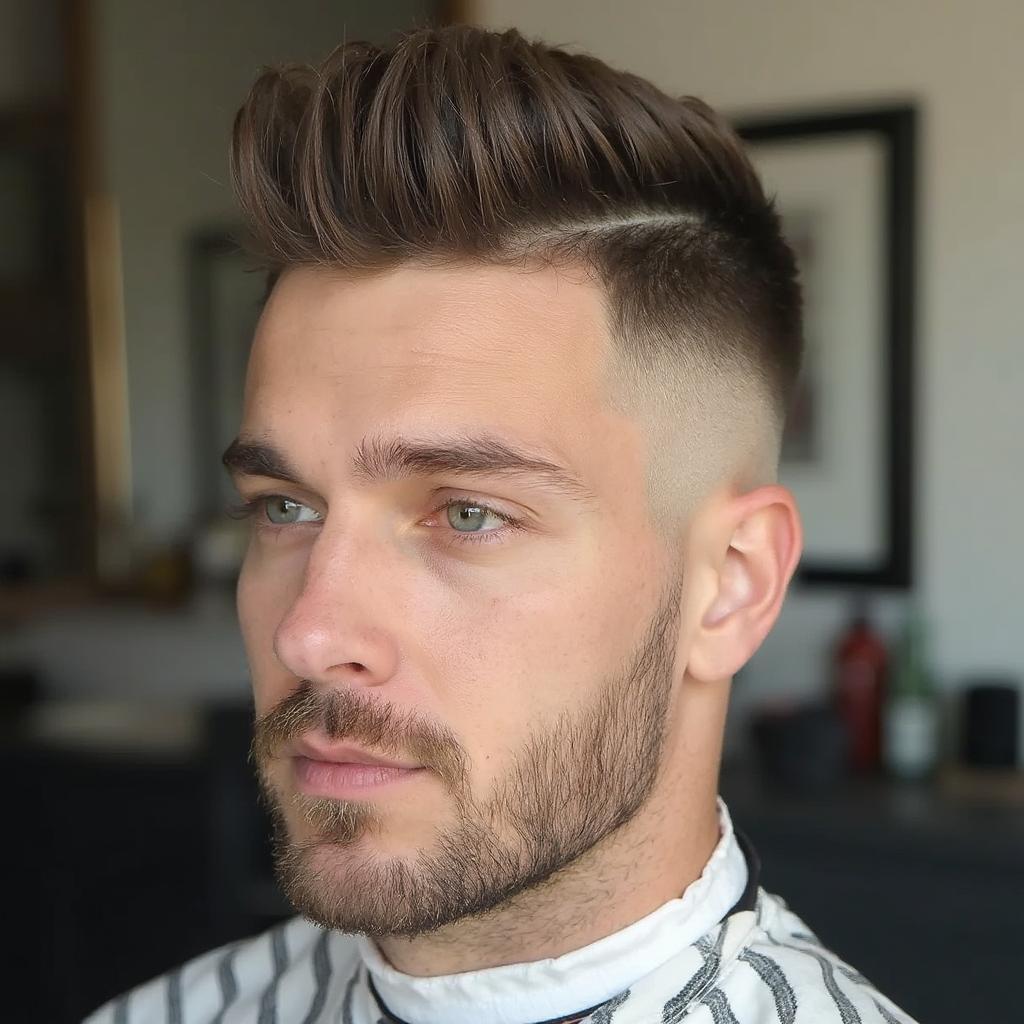 Undercut Fade Haircut for Men with Round Faces