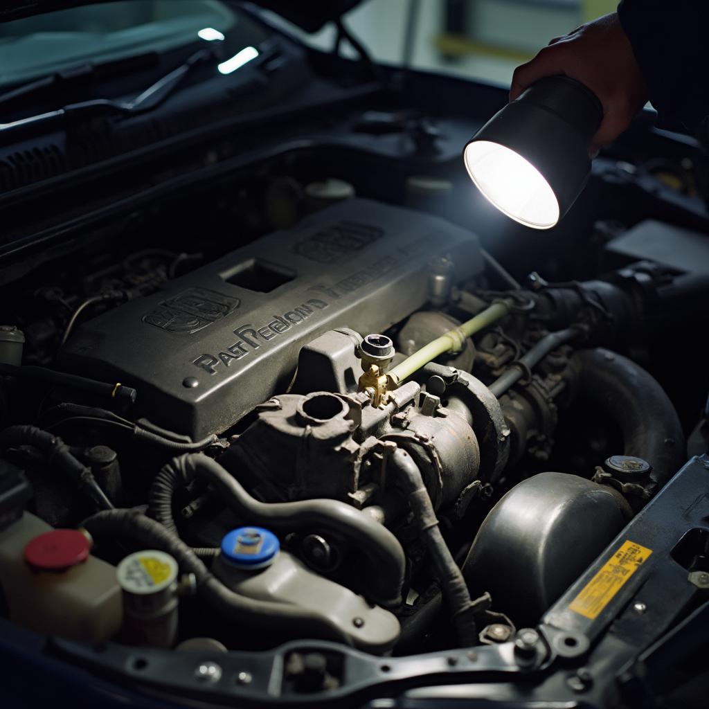 Inspecting the Engine of a Used Car in Ireland