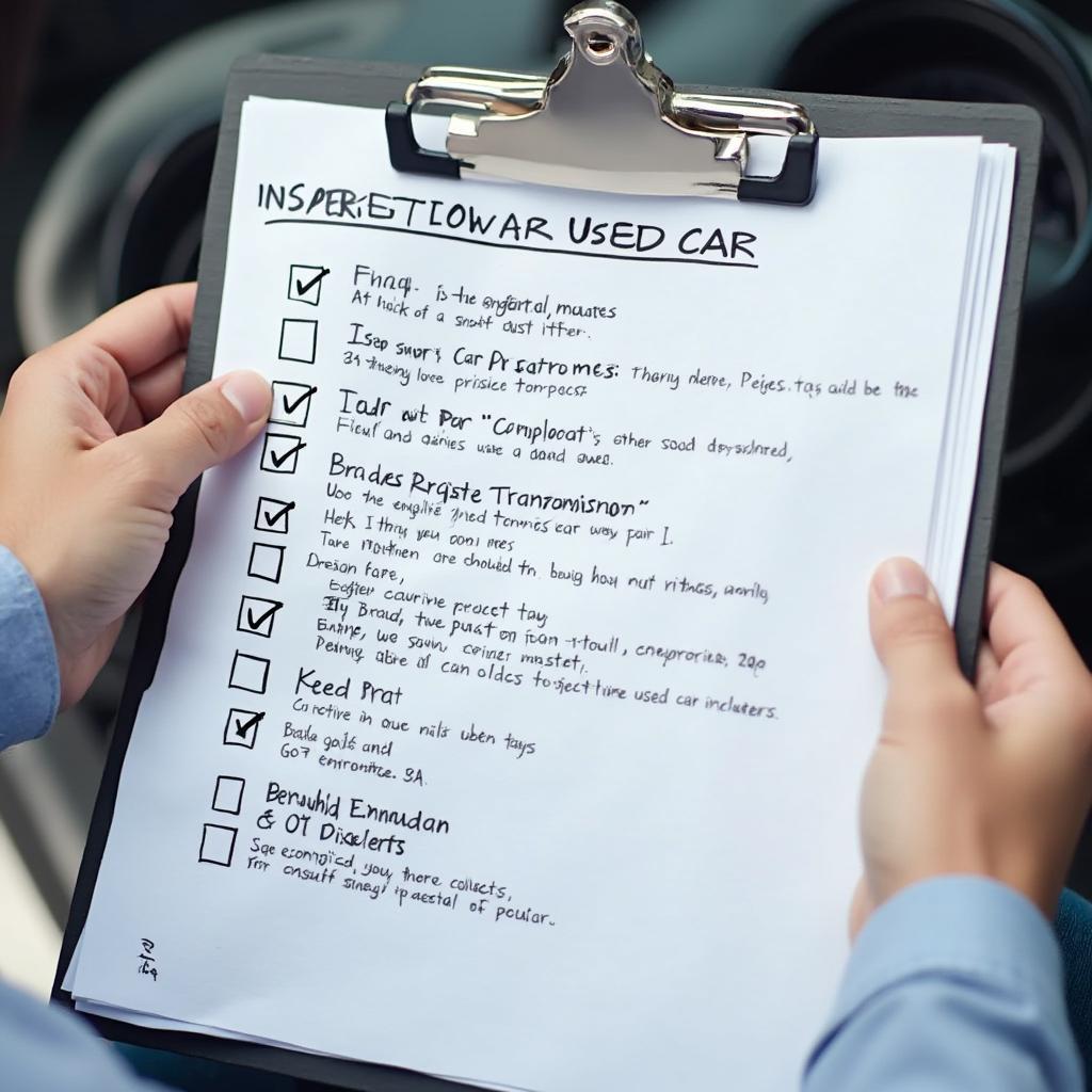 Used Car Inspection Checklist