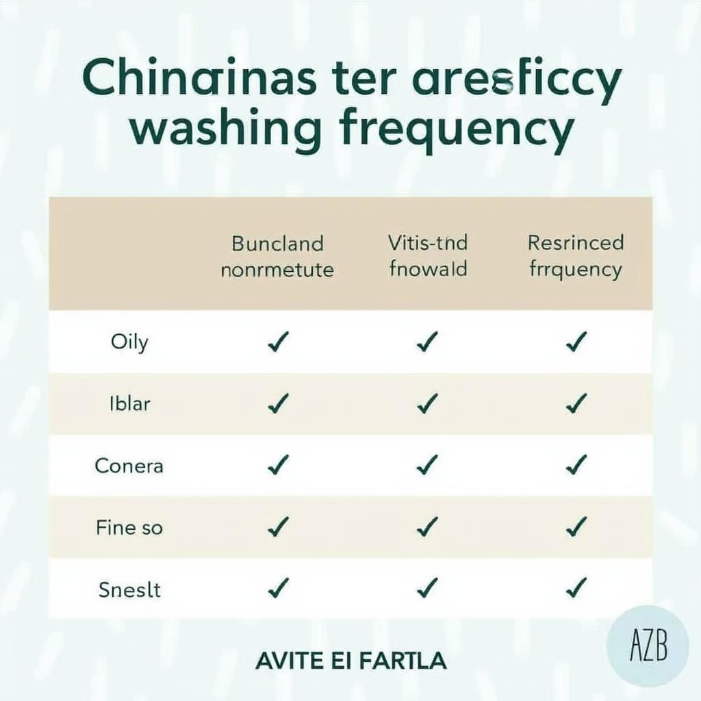 Hair Washing Frequency Chart