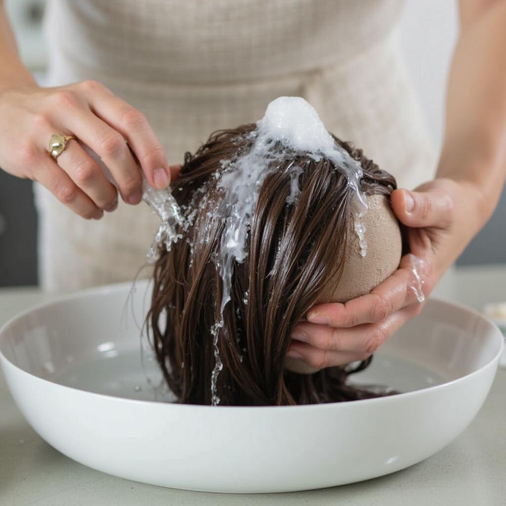 Washing a Synthetic Wig