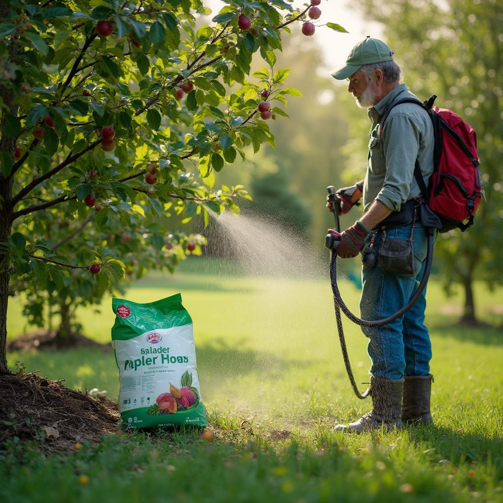 Watering and Fertilizing an Apple Tree