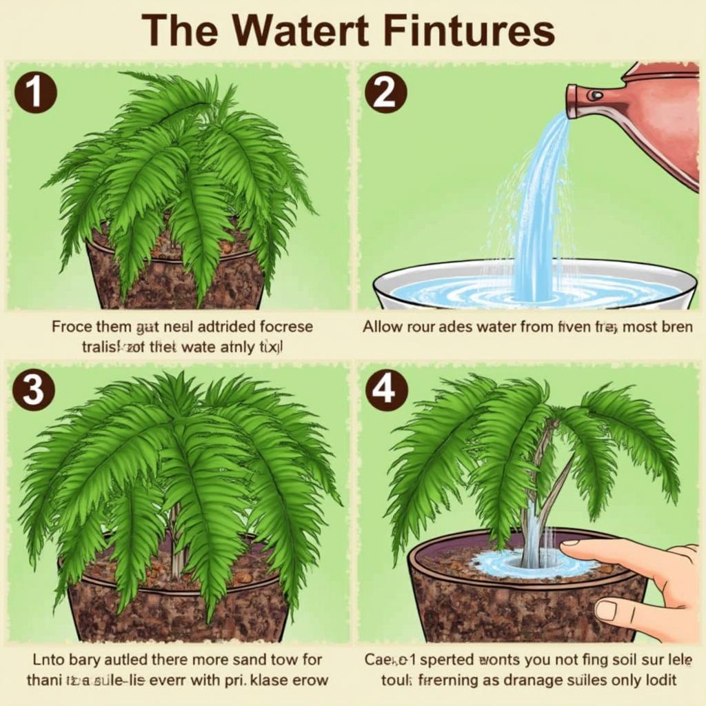 Watering a boston fern properly