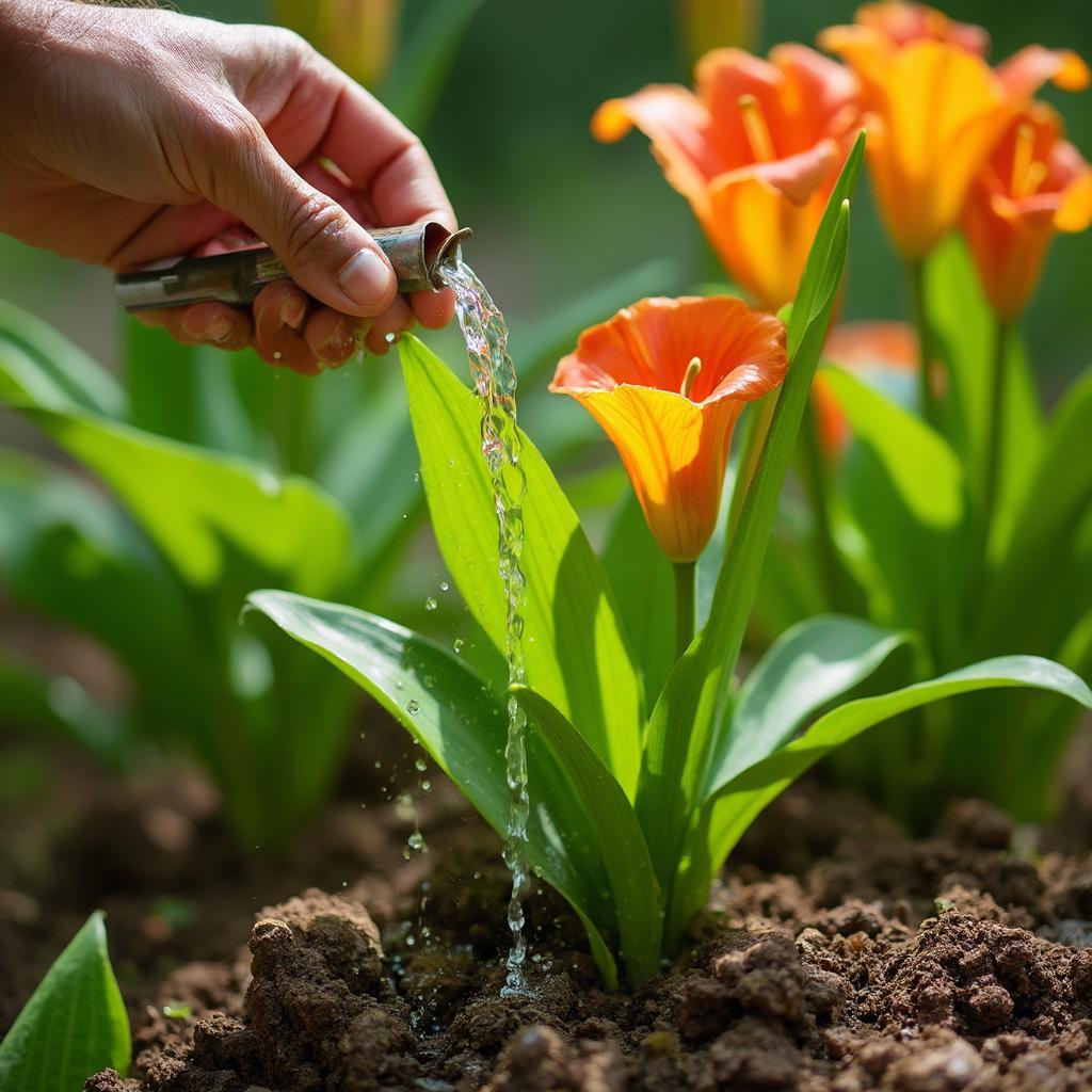 Watering Canna Lilies for Optimal Growth