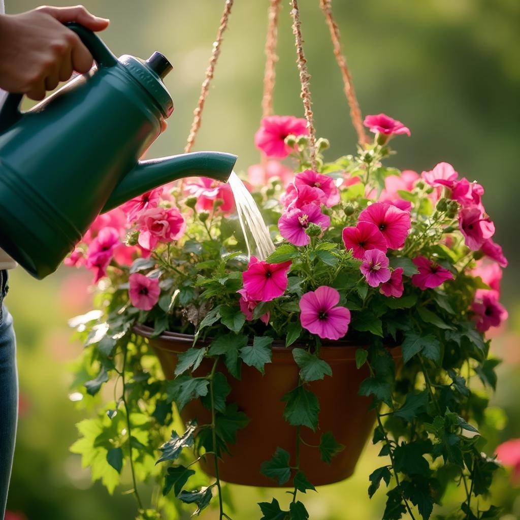 Watering a Hanging Basket Properly