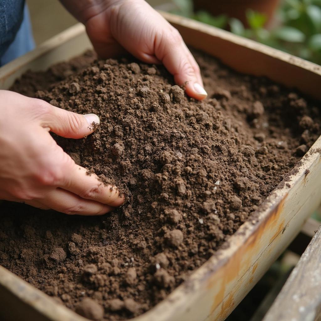 Well-draining potting mix for pothos