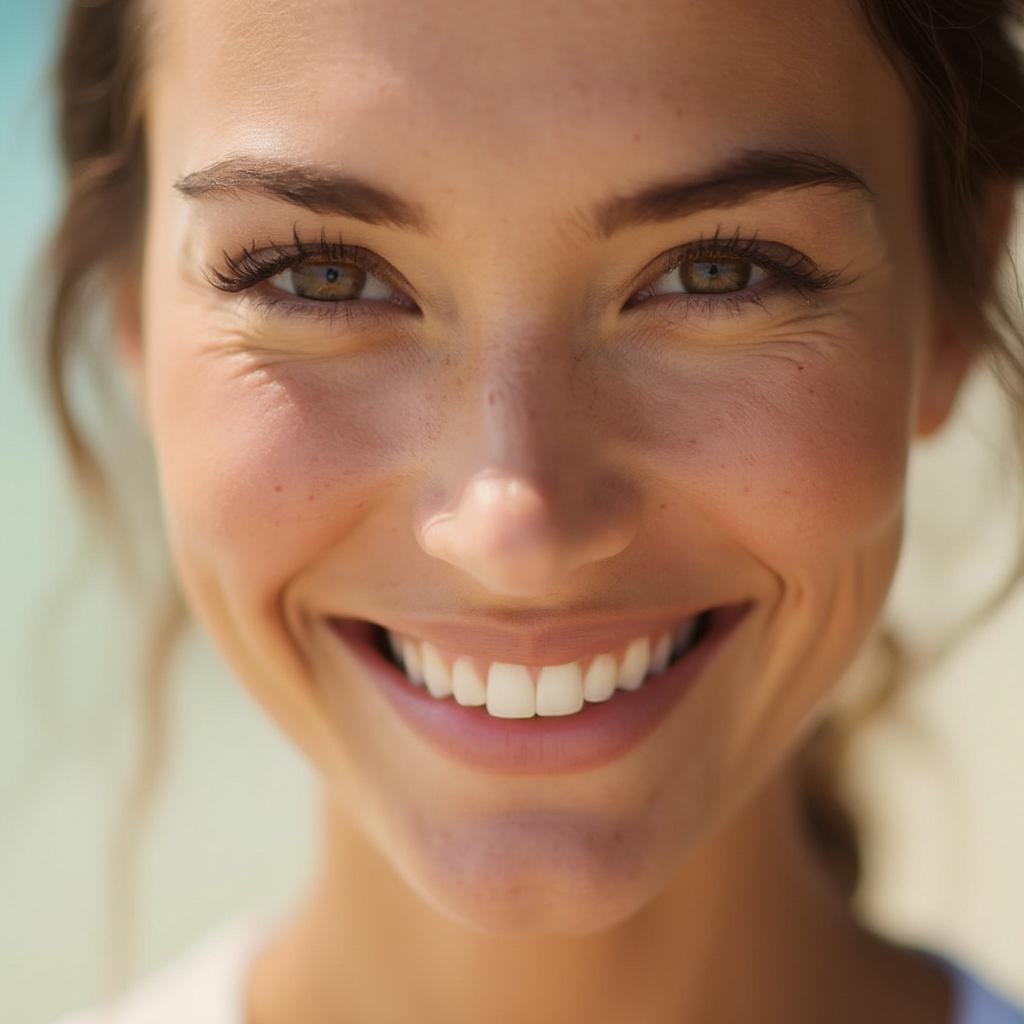 Woman with clear, healthy skin after implementing an oily skincare routine.