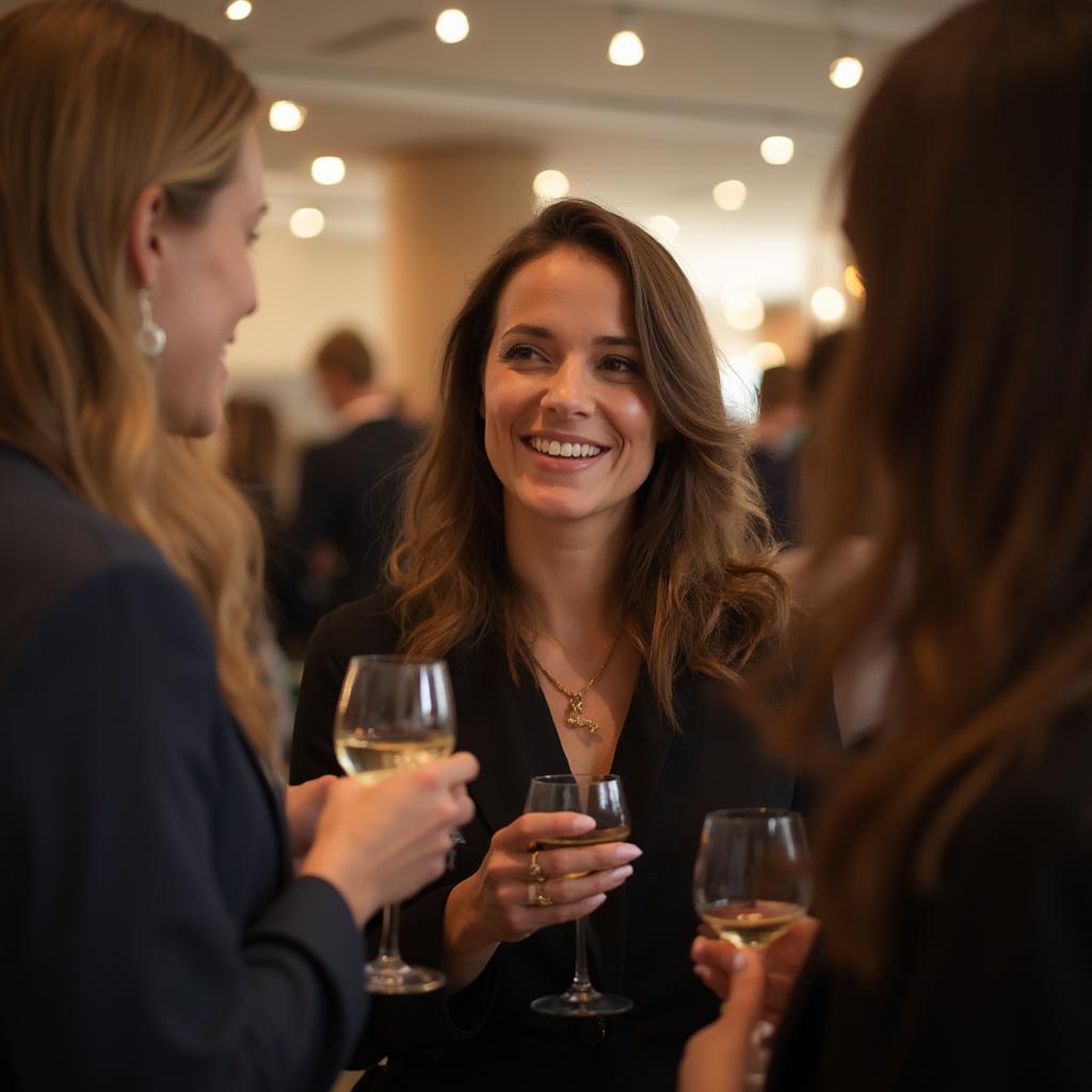 Working Mom Networking at a Professional Event