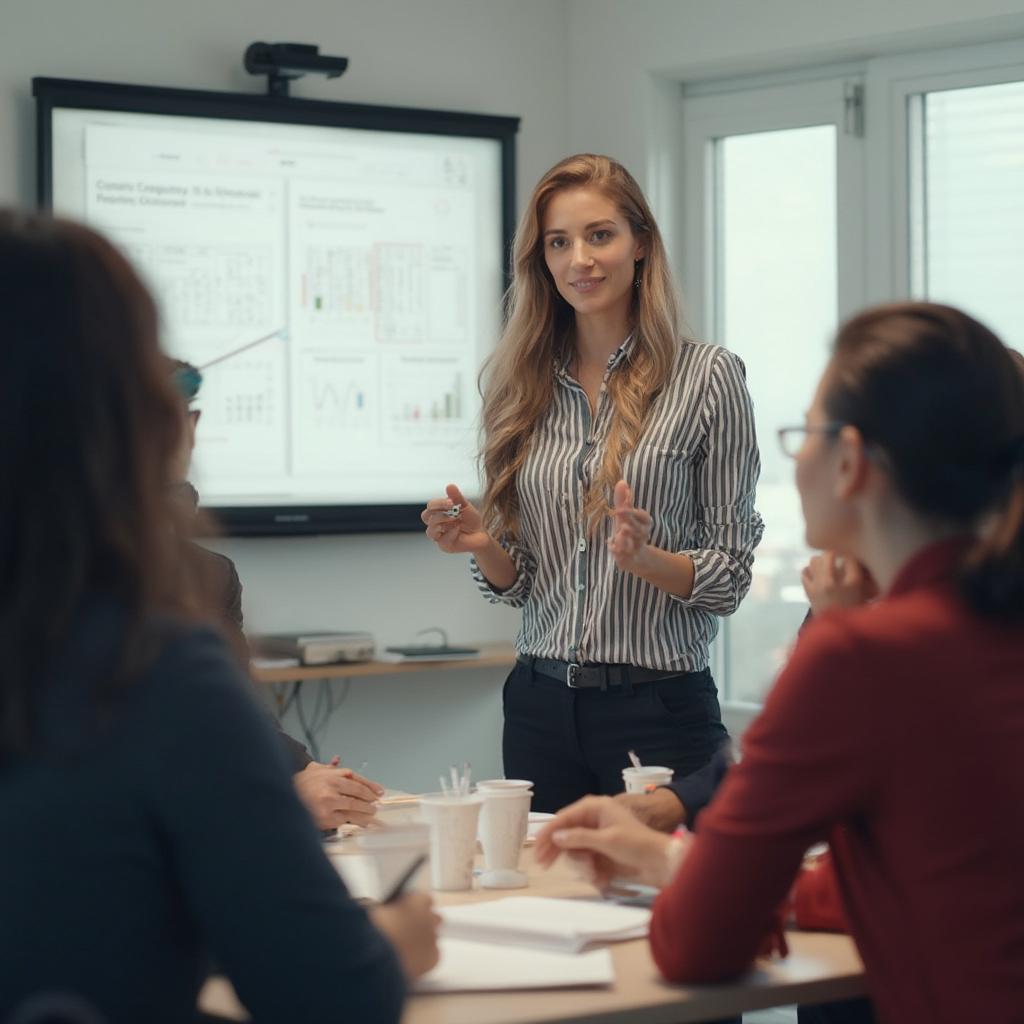 Woman Leading a Meeting