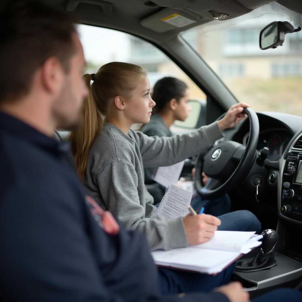 Young Driver in a Defensive Driving Classroom