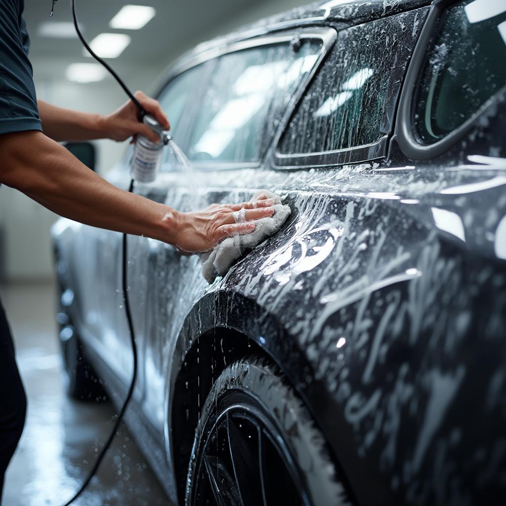 Car Wash Preparation for Vinyl Application