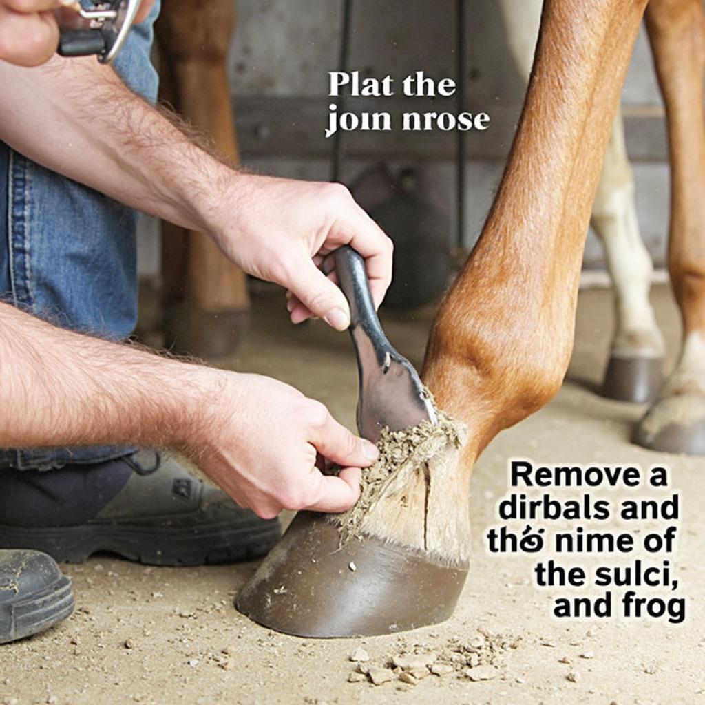 Daily Horse Hoof Cleaning with a Hoof Pick