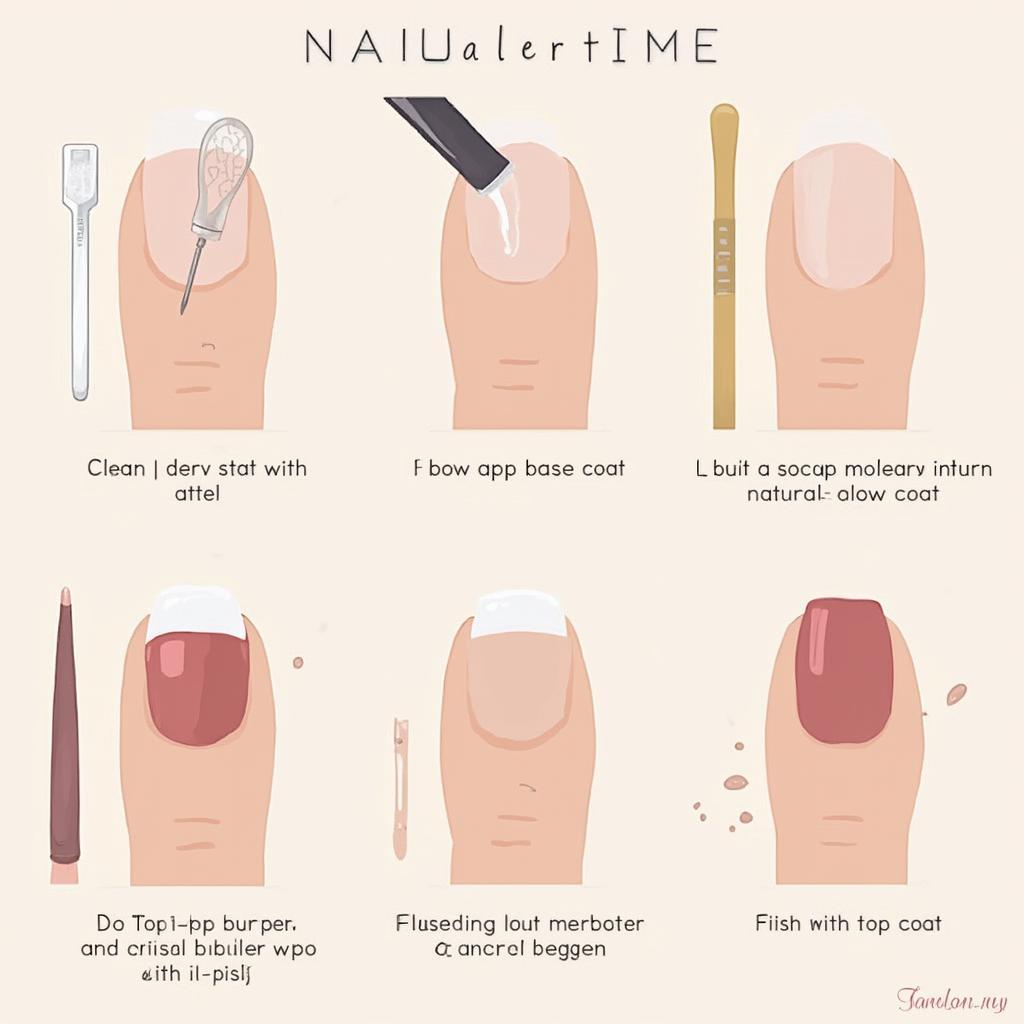 French Tip Natural Nail Care Routine