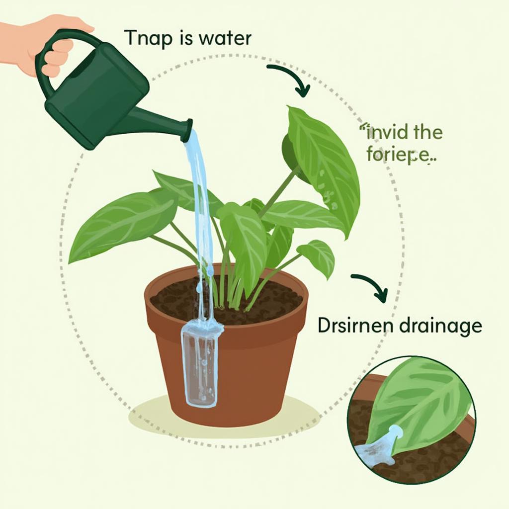 Correct Watering Technique for Philodendron Brasil